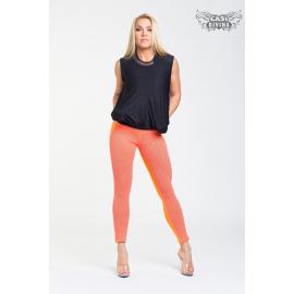 Blusa deportiva en malla, cuello caja