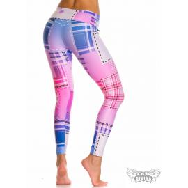 legging con cintura alta y estampado sublimado exclusivo patchwork rosa