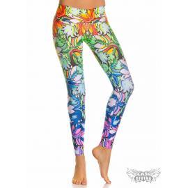 legging con cintura alta y estampado sublimado exclusivo floral multicolor