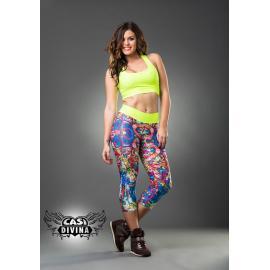 Legging multicolor estampado grafiti floral