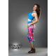 Legging tipo capri rosa estampado cielo galactico