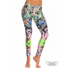 Legging con cintura alta y estampado sublimado exclusivo blues rock multicolor